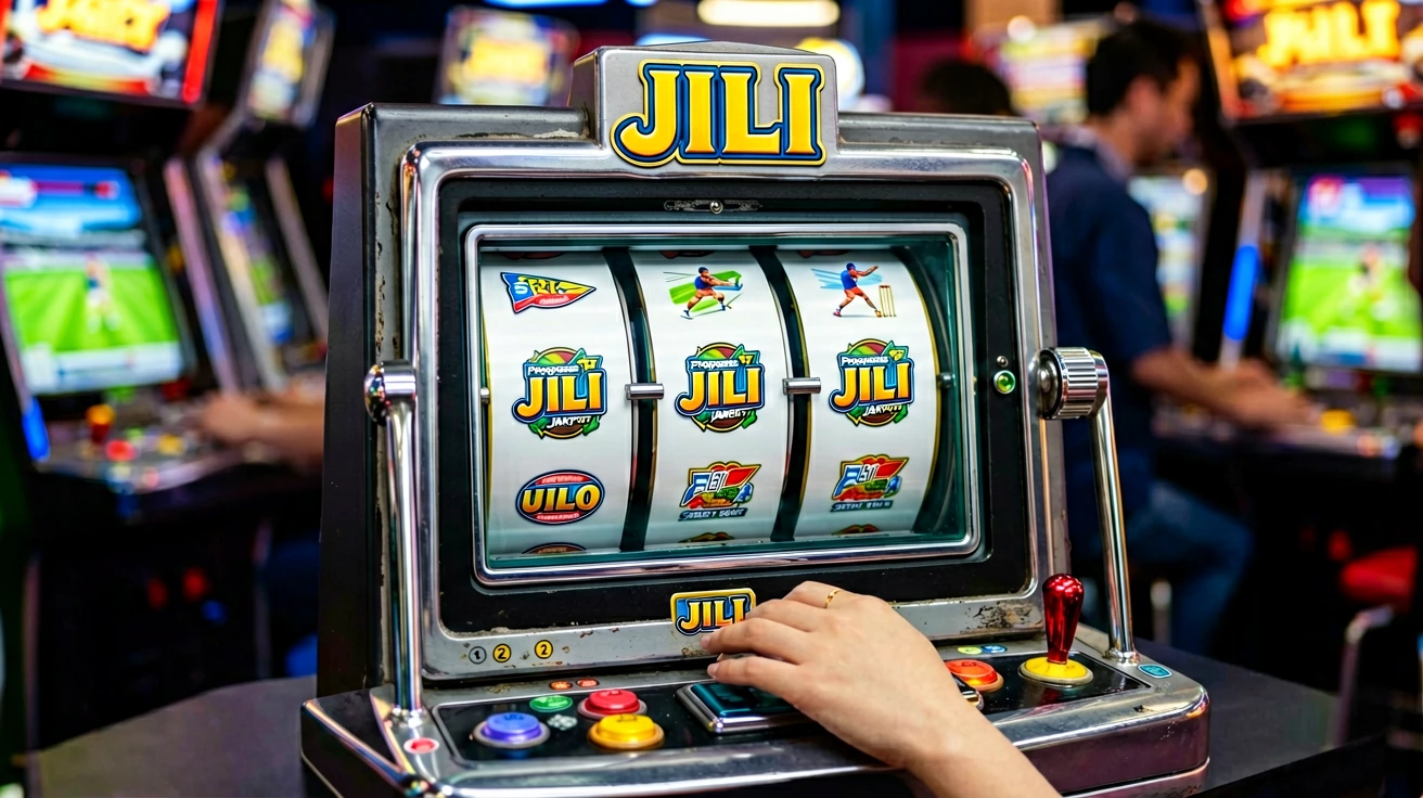 Close-up detail of an illuminated jackpot meter counter with shallow depth of field showing rising numeric display